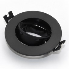 Σποτ Στρογγυλό Χωνευτό Κινητό Πλαστικό Μαύρο 21-0430911